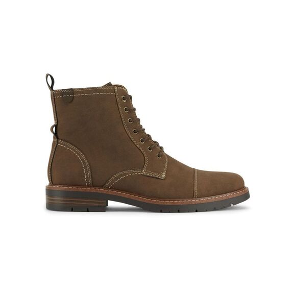 NWT DOCKERS Mens Dark Tan Brown Rawls Cap Toe Block Heel Boots Shoes 12 M - Picture 3 of 5